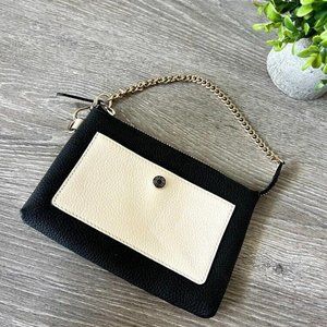 Cole Haan Blk/Ivory Chain Wristlet